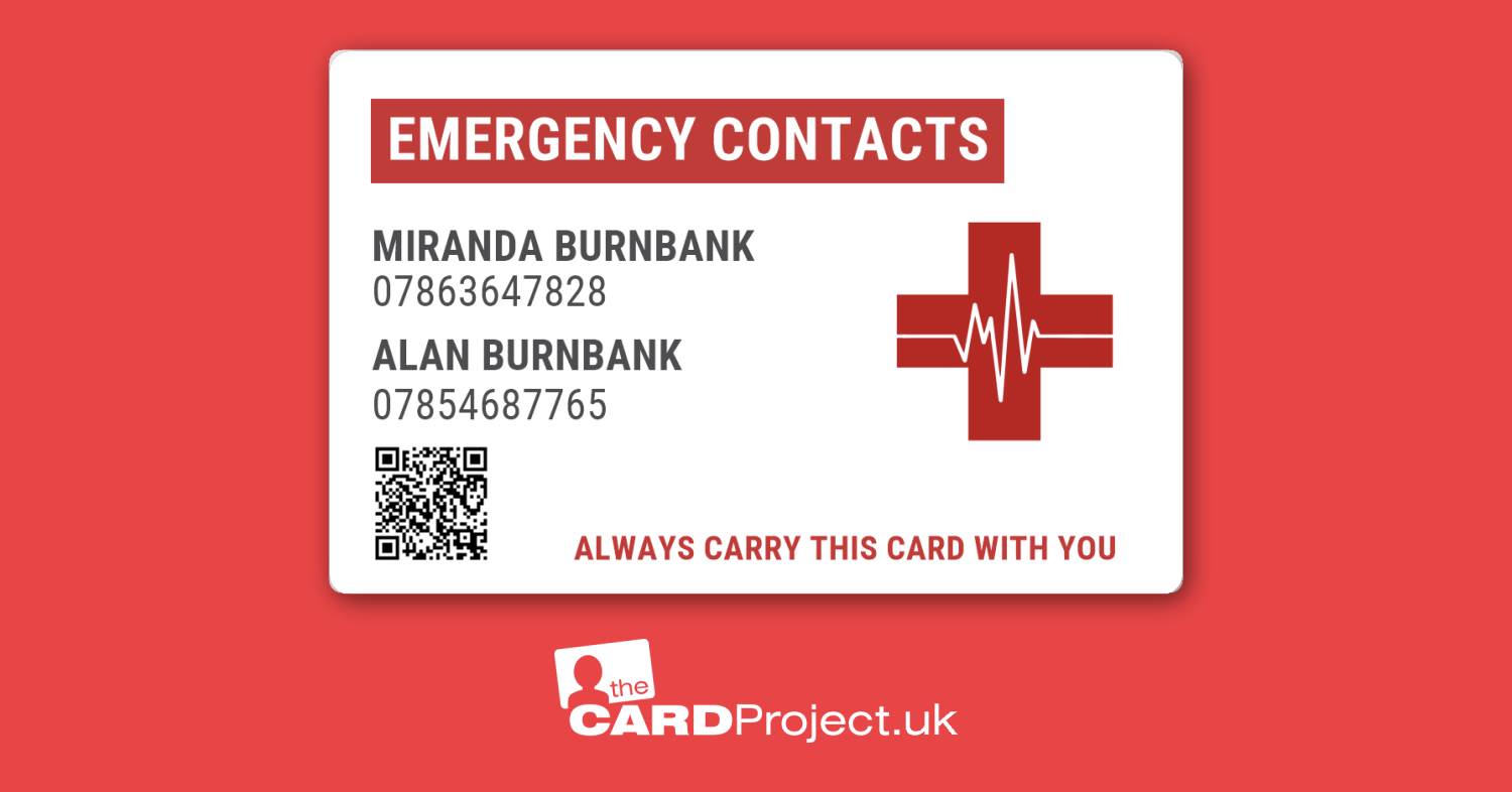 UK Blood Group Photo ID Card Design 2 (REAR)